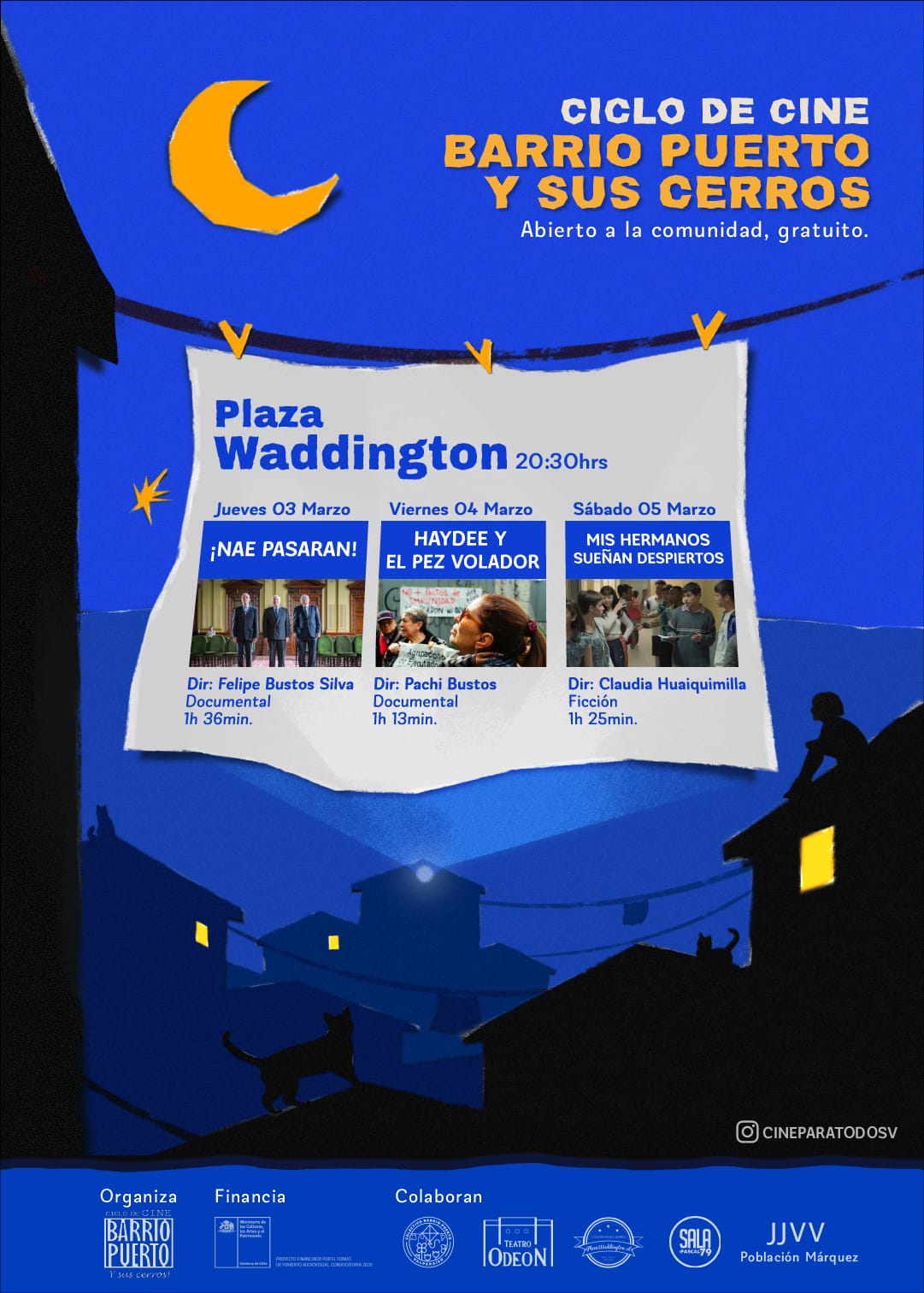 Ciclo de cine “Barrio Puerto y sus Cerros” vuelve a las calles de Valparaíso